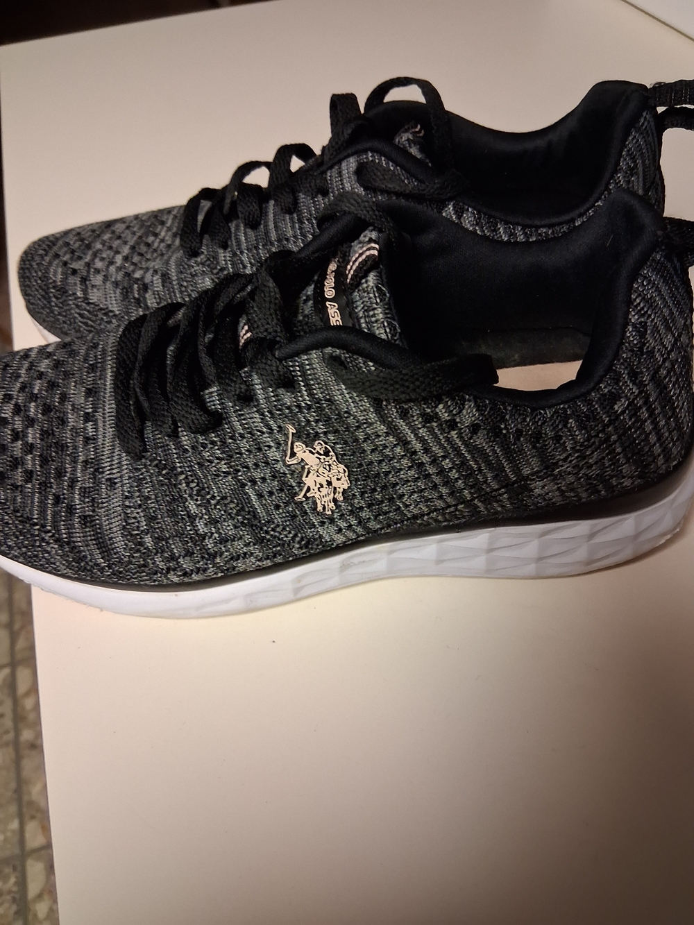 U.S. Polo Assn. Women’s Black & Gray Knit Athletic Sneakers